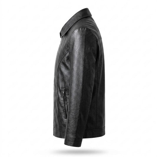 Lederjacken Outlet24 - Aelom | Glatte Schlichte Lederjacke Herren