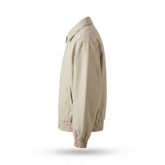 Lederjacken Outlet24 - Zonav | Gefütterte Kentkragen Lederjacke Herren
