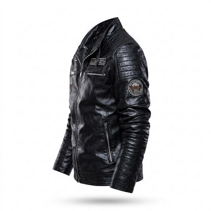 Lederjacken Outlet24 - Cadur | Gesteppt Tailliert Lederjacke Herren