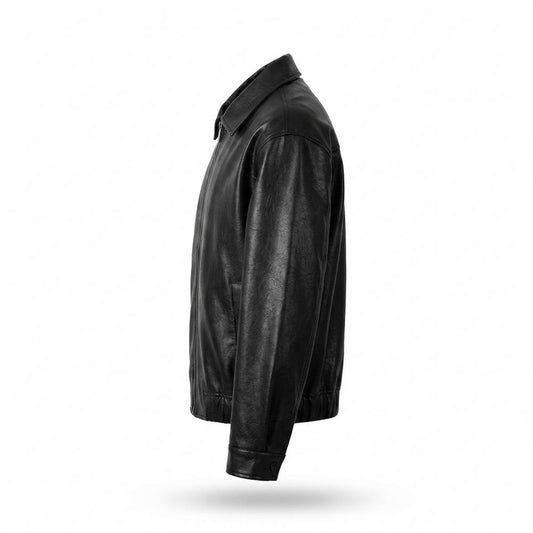 Lederjacken Outlet24 - Yubid | Reißverschluss Umlegekragen Lederjacke Unisex