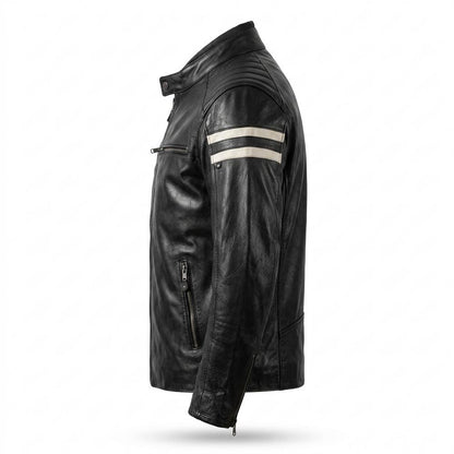 Lederjacken Outlet24 - Yonet | Gesteppte Taillierte Lederjacke Herren