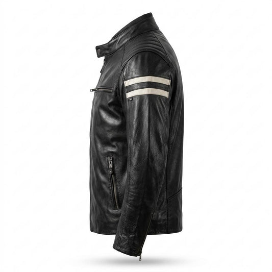 Lederjacken Outlet24 - Yonet | Gesteppte Taillierte Lederjacke Herren