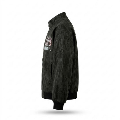 Lederjacken Outlet24 - Soser | Strukturiert Bedruckt Wildleder-Jacke Unisex