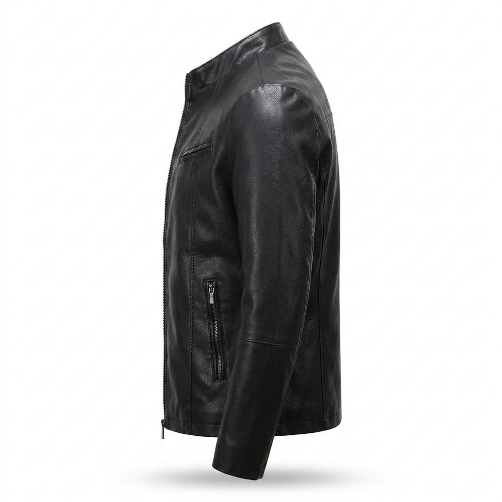 Lederjacken Outlet24 - Risil | Langärmelig Tailliert Lederjacke Herren