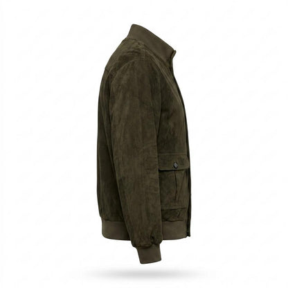 Lederjacken Outlet24 - Zidov | Geknöpft Rauledern Wildleder-Jacke Herren