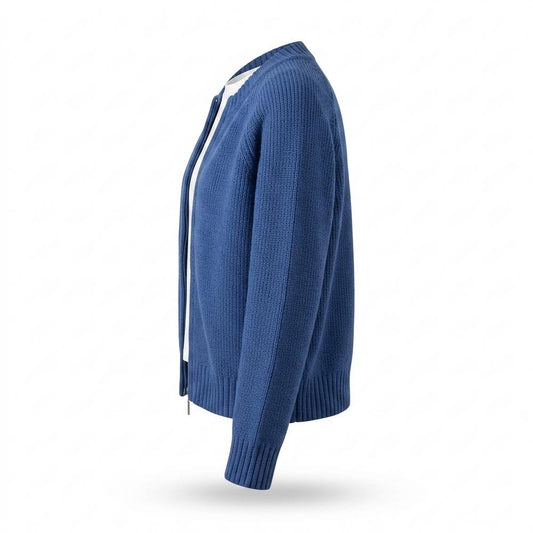 Lederjacken Outlet24 - Vipok | Gezipte Gestrickte Strickjacke Damen