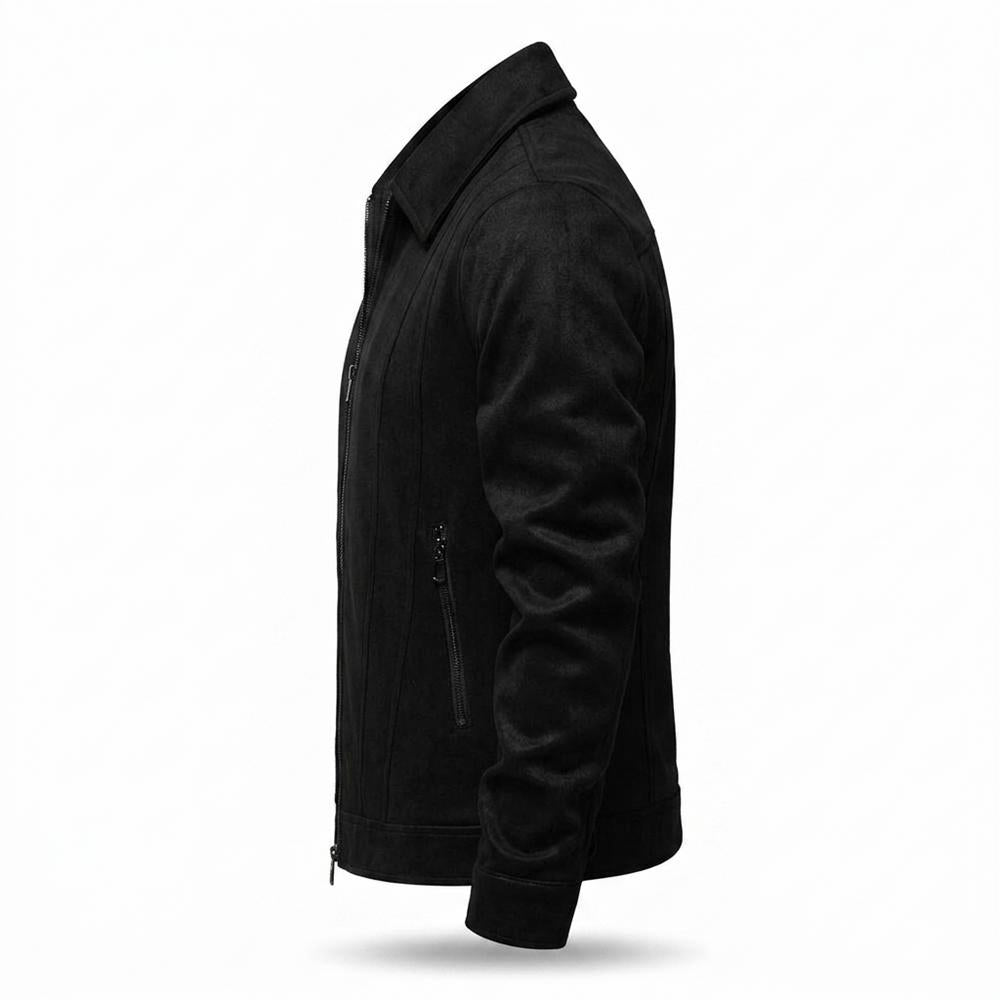 Lederjacken Outlet24 - Cazuk | Strukturierte Taillierte Wildleder-Jacke Herren