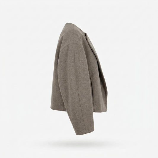 Lederjacken Outlet24 - Zoler | Kragenlos Kurzgeschnitten Jacke Damen