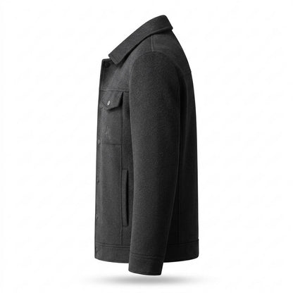Lederjacken Outlet24 - Vowos | Wollig Geknöpft Jacke Herren