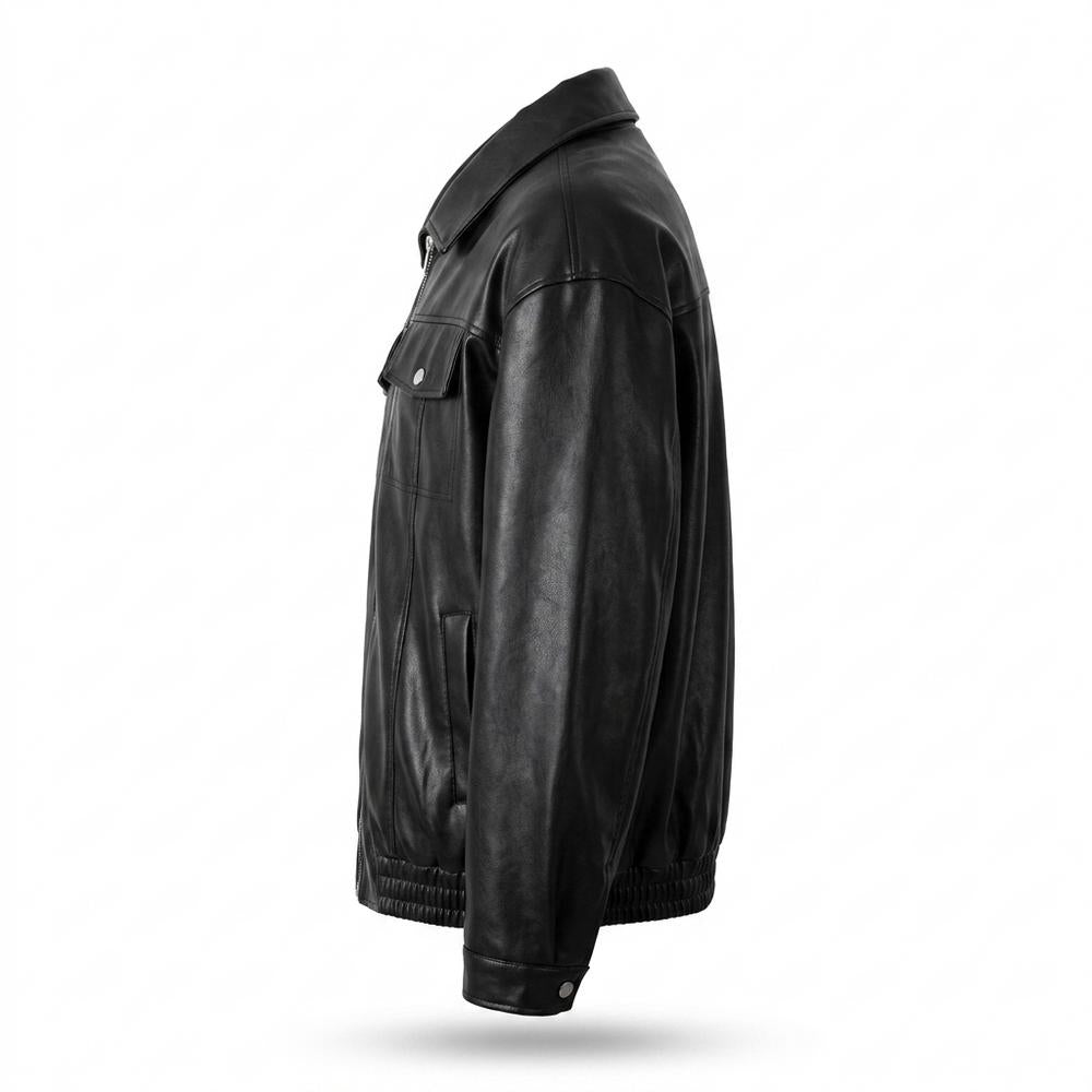 Lederjacken Outlet24 - Domem | Weite Glatte Lederjacke Herren