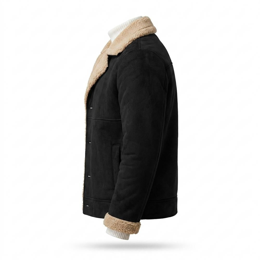 Lederjacken Outlet24 - Tupat | Warme Gefütterte Wildleder-Jacke Herren