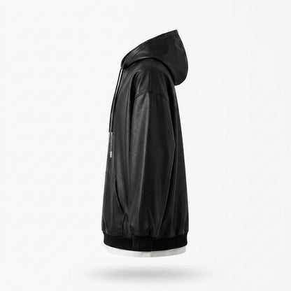 Lederjacken Outlet24 - Zuzak | Weitgeschnittener Leder Hoodie Unisex
