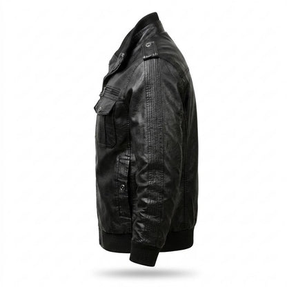 Lederjacken Outlet24 - Nivis | Gefüttert Detailreich Lederjacke Herren