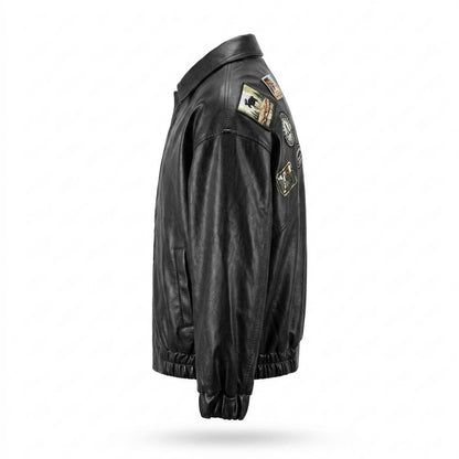 Lederjacken Outlet24 - Cumad | Gepatcht Gefüttert Lederjacke Herren
