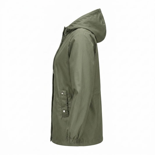 Lederjacken Outlet24 - Vapad | Kapuzen Geknöpft Jacke Damen