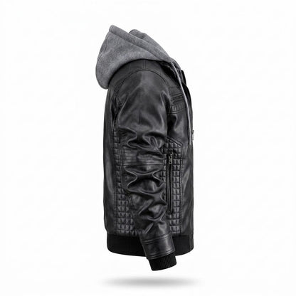 Lederjacken Outlet24 - Aipad | Gefüttert Gesteppt Lederjacke Herren