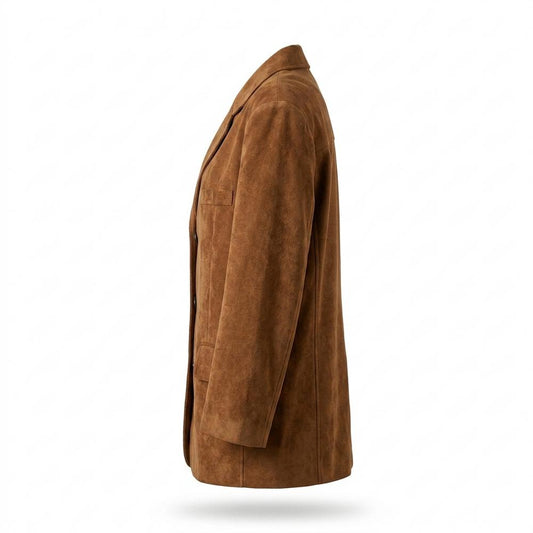 Lederjacken Outlet24 - Cagar | Locker Geschnitten Einreihig Wildleder-Jacke Damen