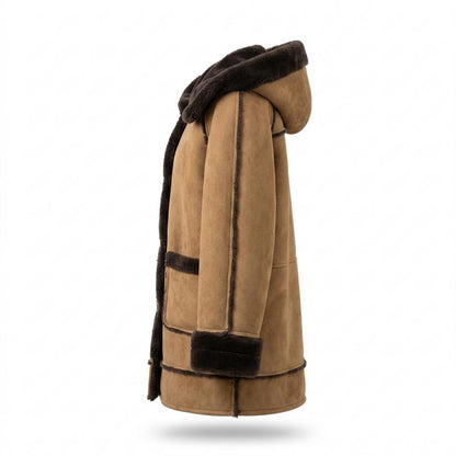 Lederjacken Outlet24 - Zosel | Gefütterter Veloursartiger Mantel Damen