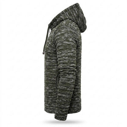 Lederjacken Outlet24 - Rufil | Melierter Strukturierter Hoodie Herren