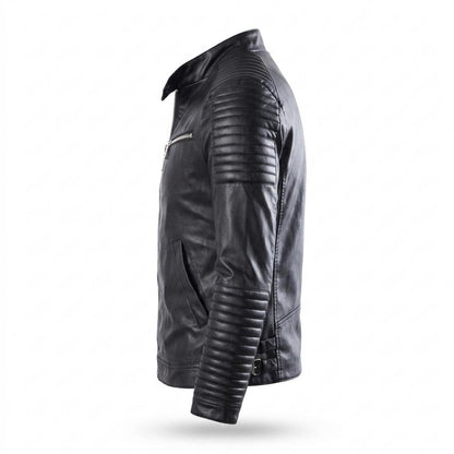 Lederjacken Outlet24 - Visik | Tailliert Gesteppt Lederjacke Herren