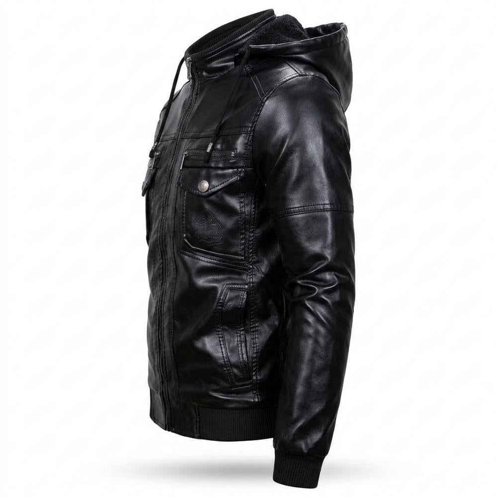 Lederjacken Outlet24 - Yudam | Gefüttert Gesteppt Lederjacke Herren