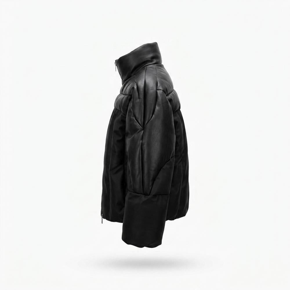 Lederjacken Outlet24 - Zemav | Gesteppt Glänzend Lederjacke Herren