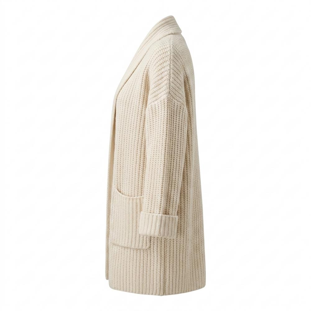 Lederjacken Outlet24 - Eevos | Grobstrick Schalkragen Cardigan Damen