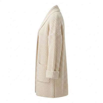 Lederjacken Outlet24 - Eevos | Grobstrick Schalkragen Cardigan Damen