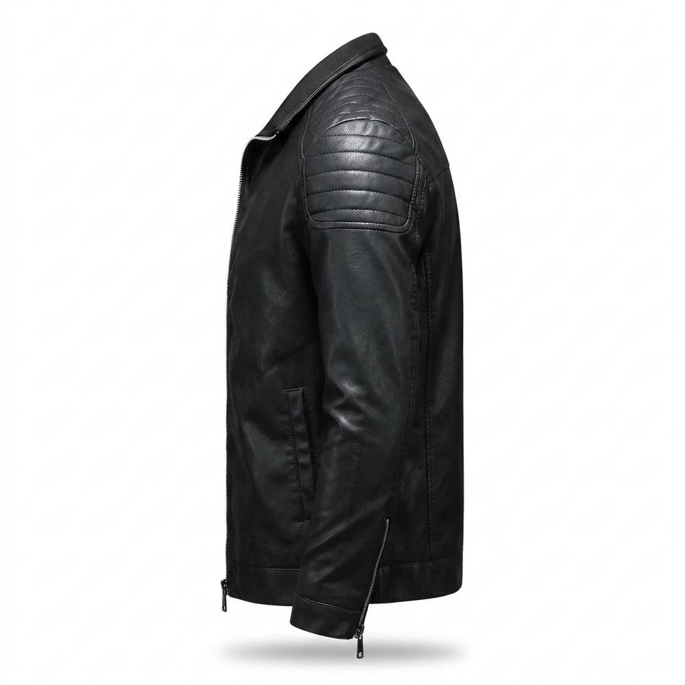 Lederjacken Outlet24 - Yozor | Gesteppt Figurbetont Lederjacke Herren