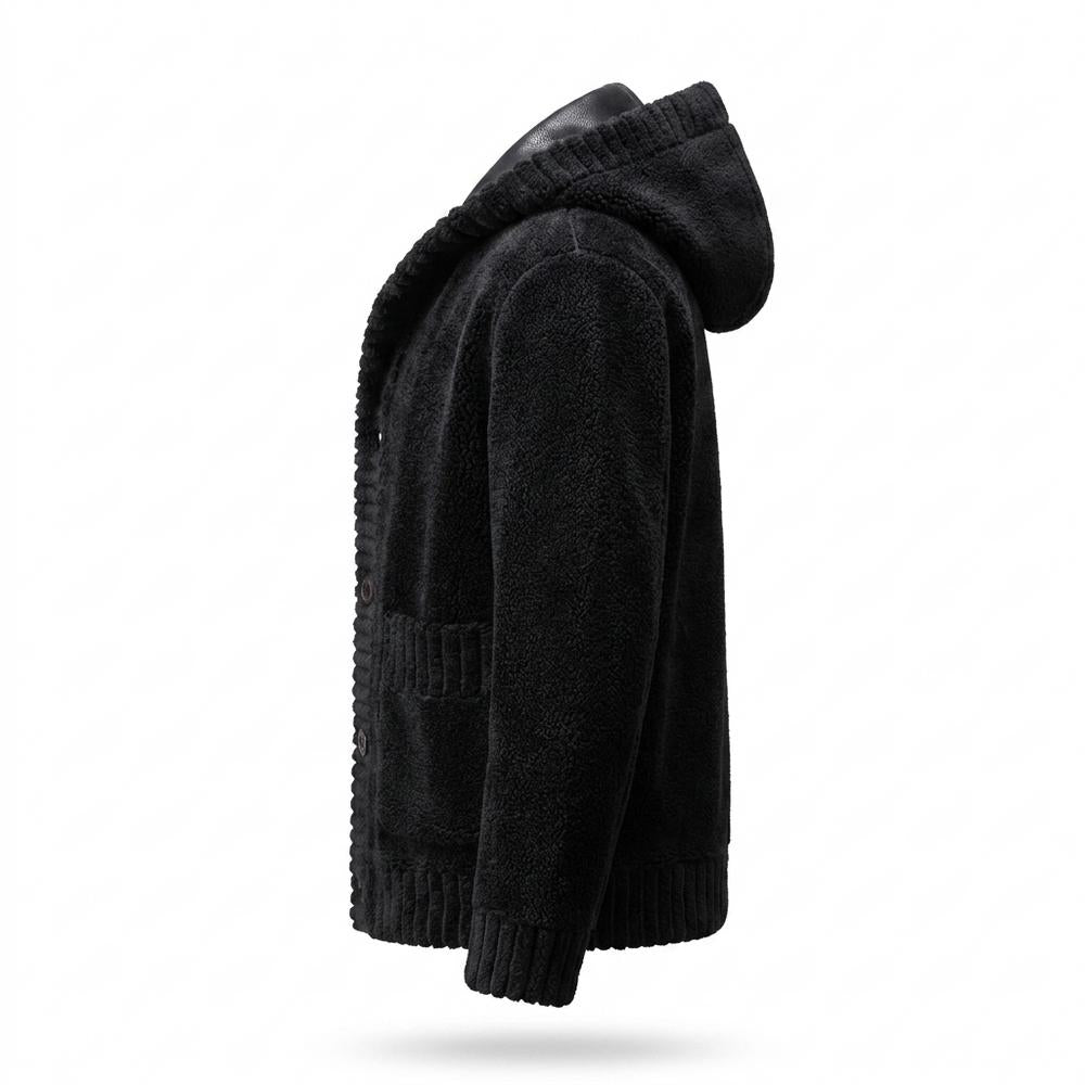 Lederjacken Outlet24 - Tedon | Strukturiert Geknöpft Jacke Herren