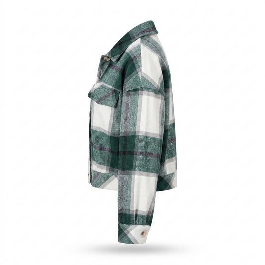 Lederjacken Outlet24 - Vidak | Kariert Langärmlig Jacke Damen