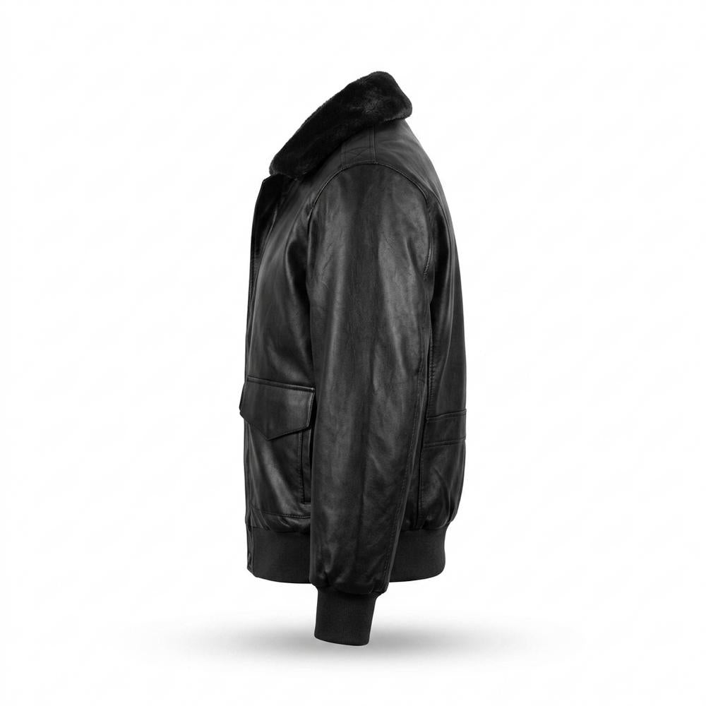 Lederjacken Outlet24 - Menid | Gefüttert Fellbesetzt Lederjacke Herren