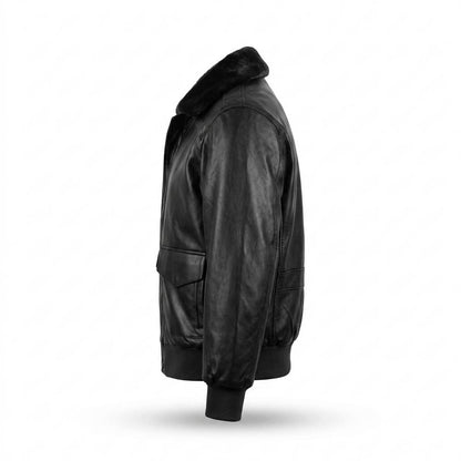 Lederjacken Outlet24 - Menid | Gefüttert Fellbesetzt Lederjacke Herren