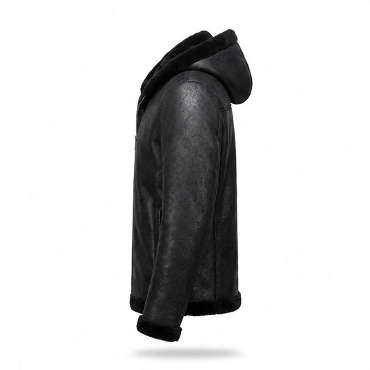 Lederjacken Outlet24 - Sozur | Gefütterte Texturierte Lederjacke Herren