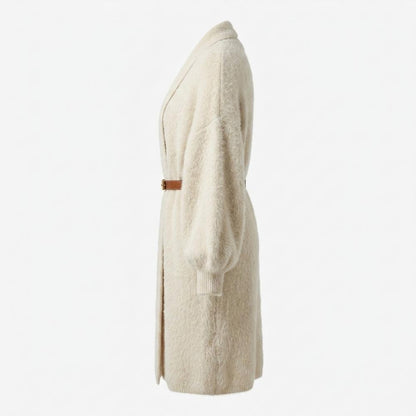 Lederjacken Outlet24 - Aetir | Flauschiger Langer Cardigan Damen