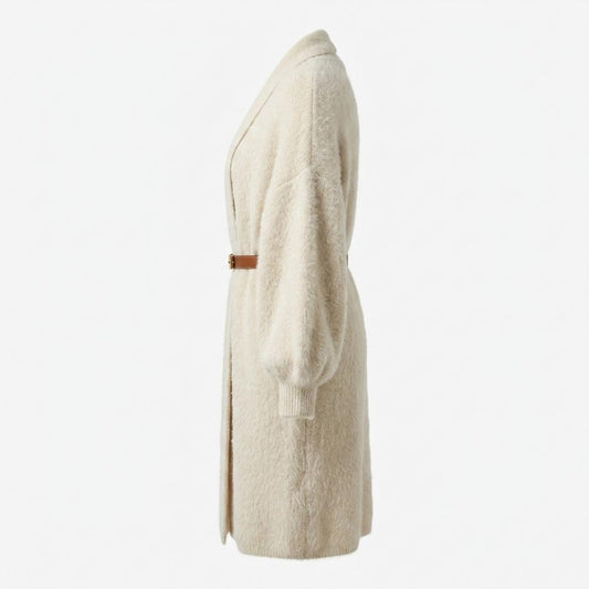 Lederjacken Outlet24 - Aetir | Flauschiger Langer Cardigan Damen