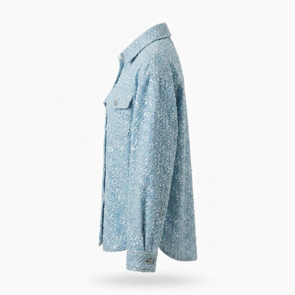 Lederjacken Outlet24 - Cotet | Strukturierte Paillettenbesetzte Jacke Damen