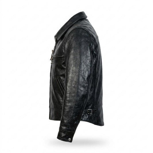 Lederjacken Outlet24 - Zatus | Gefüttert Genarbt Lederjacke Herren