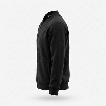 Lederjacken Outlet24 - Tegam | Geknöpfte Unifarbene Jacke Herren