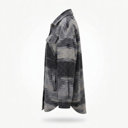Lederjacken Outlet24 - Tetot | Gemustert Geknöpft Jacke Damen