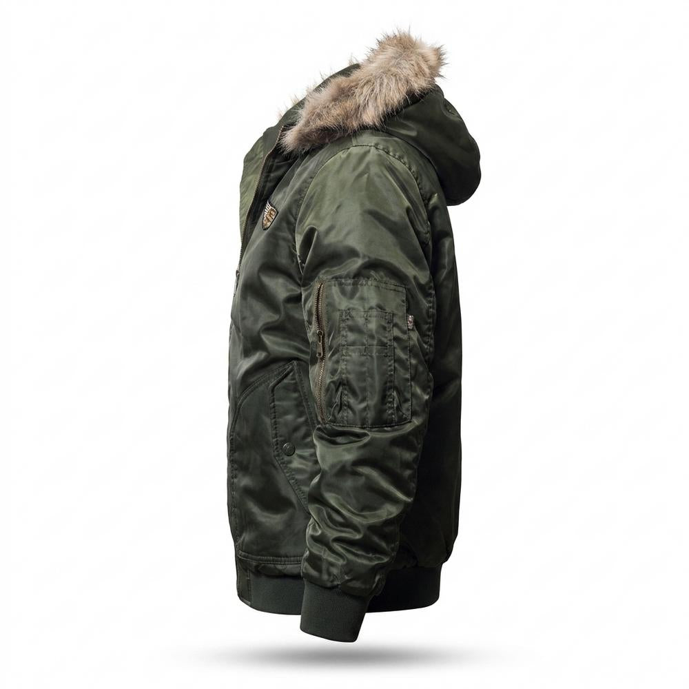 Lederjacken Outlet24 - Cehan | Gefüttert Pelzbesetzt Jacke Herren