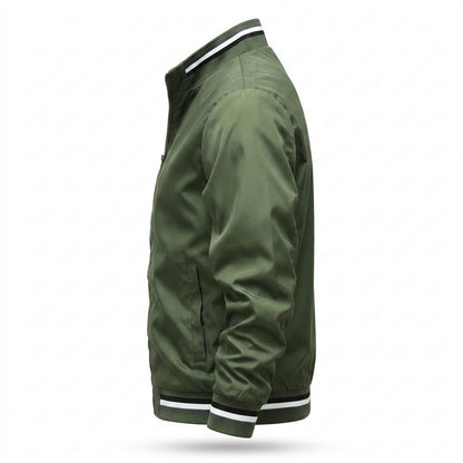 Lederjacken Outlet24 - Dofim | Gefütterte Gestreifte Jacke Herren