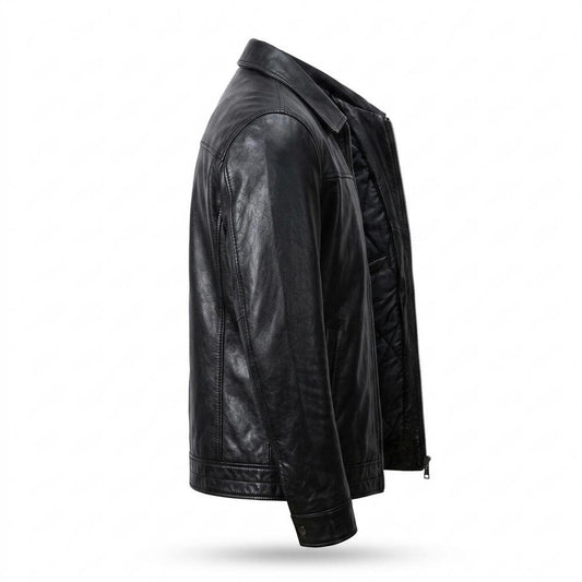 Lederjacken Outlet24 - Dahol | Gesteppt Gefüttert Lederjacke Herren