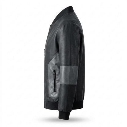 Lederjacken Outlet24 - Tifuk | Zweifarbig Reißverschluss Lederjacke Herren