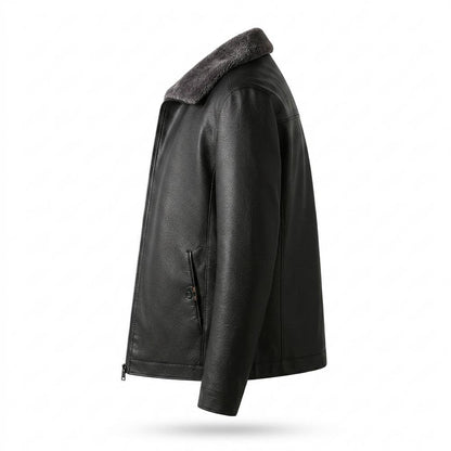 Lederjacken Outlet24 - Cozun | Gefüttert Strukturiert Lederjacke Herren