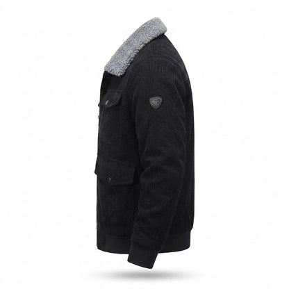 Lederjacken Outlet24 - Sitat | Gefütterte Gerippte Jacke Herren