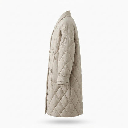 Lederjacken Outlet24 - Verak | Gesteppt Lang Mantel Damen