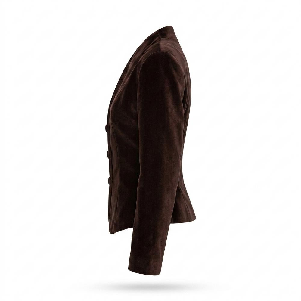 Lederjacken Outlet24 - Aitam | Tailliert Geknöpft Wildleder-Jacke Damen
