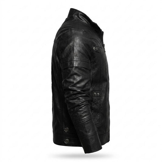 Lederjacken Outlet24 - Aifud | Gesteppt Tailliert Lederjacke Herren