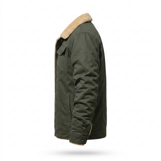 Lederjacken Outlet24 - Lemed | Gefütterte Geknöpfte Jacke Herren